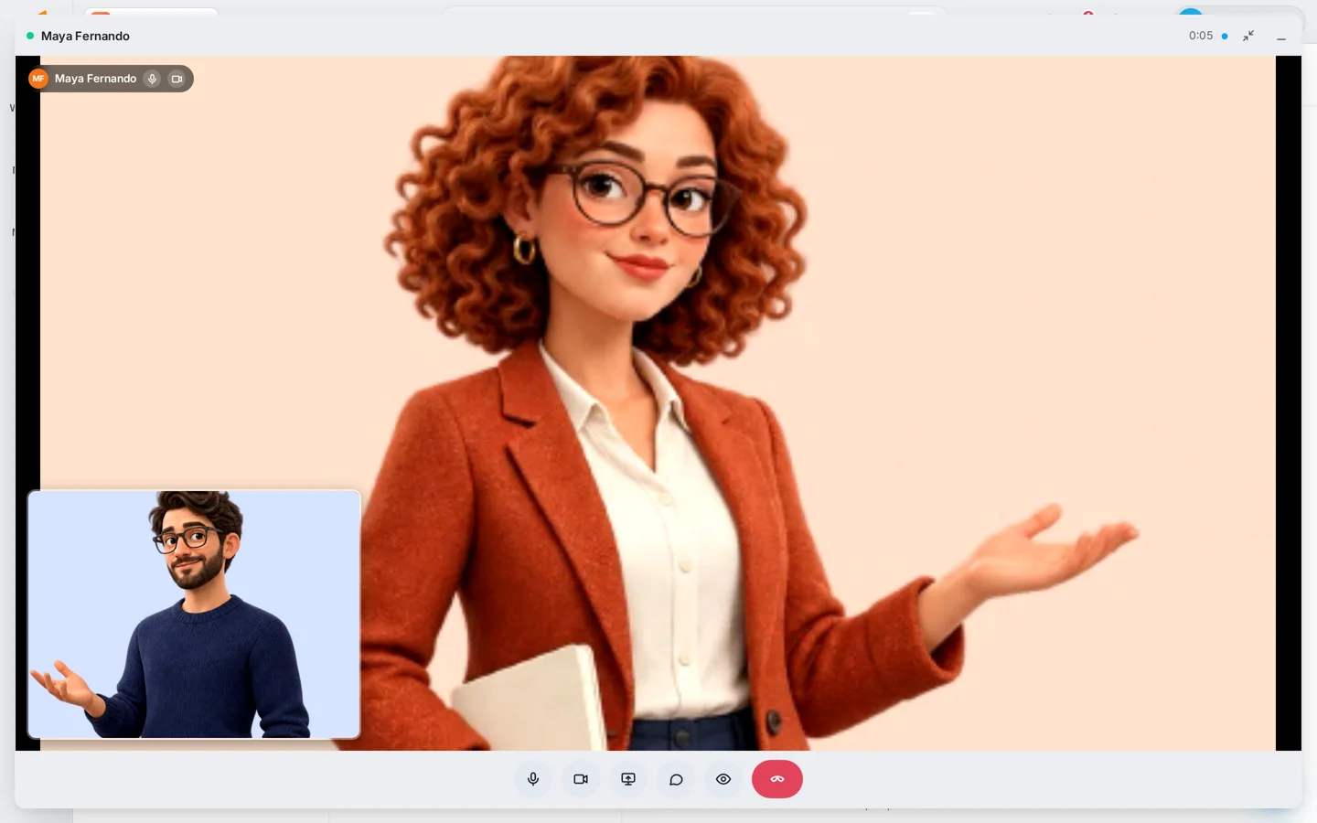 The same call expanded to fill the page